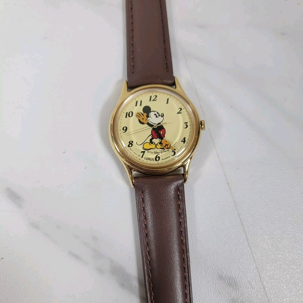 Vintage Lorus Mickey‎ Mouse Walt Disney Watch V515 6000 Working